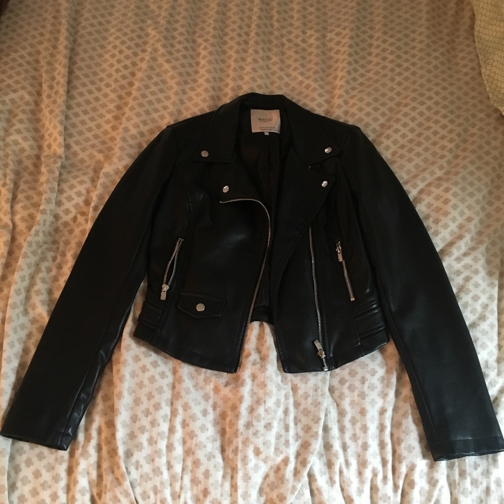 Zara Black Faux Leather Jacket